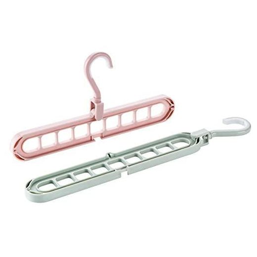 Generic 5 pcs Plastic Space Saving Clothes Hangers Multifunctional Smart Closet Organizer Wardrobe Clothing Cascading Hanger - 5 PIECES - image 2
