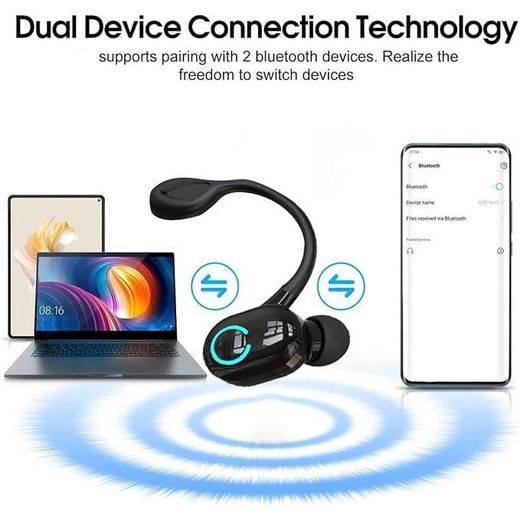 Generic Single Ear Bluetooth Earpiece, Bluetooth 5.2 Wireless Earphones, Right Ear In-Ear Bluetooth Headset - image 2