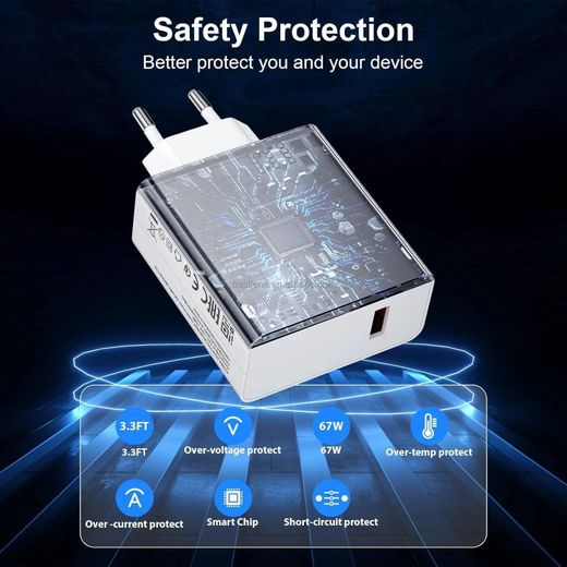Mi Compact Xiaomi 67W Power Adapter Turbo Wall Charger Lightweight Design - image 2