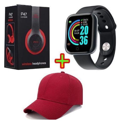 P47  Bluetooth Headphone/Headset+Free Smartwatch And Cap
