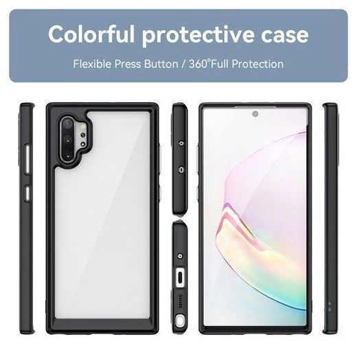 Xundo Amour Case for Samsung Galaxy Note 10 Plus Drop Protection Clear Hard Acrylic Case Soft TPU Bumper(Guard from Scratch/Drop/Fingerprint) Slim Cover - image 2