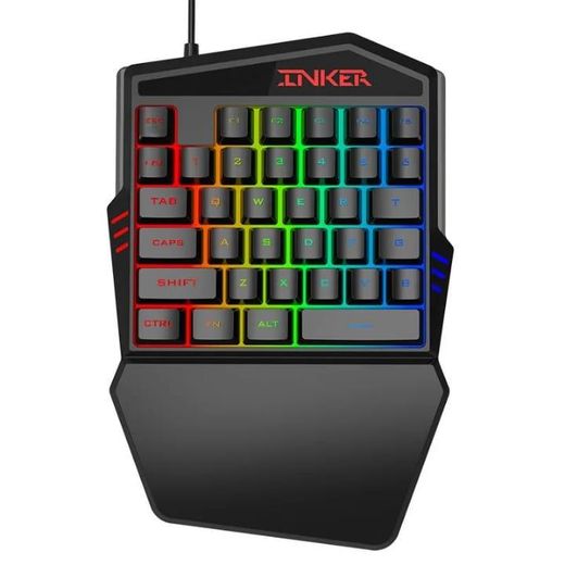 Generic One handed gaming keyboard coloured backlit USB multimedia waterproof typewriter mini keyboard computer keyboard