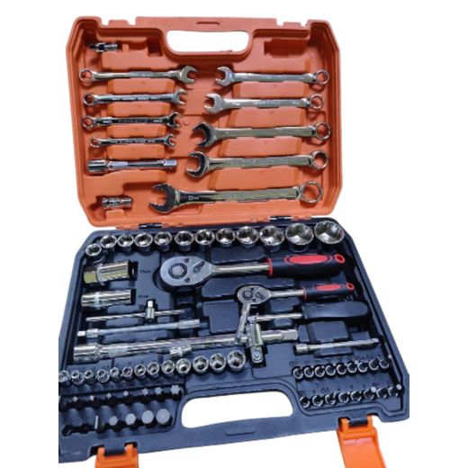 Generic 82PCS Professional Mechanic Tool Set – Socket Wrench Kit, Ratchets, Screwdriver Bits & Auto Repair Tools