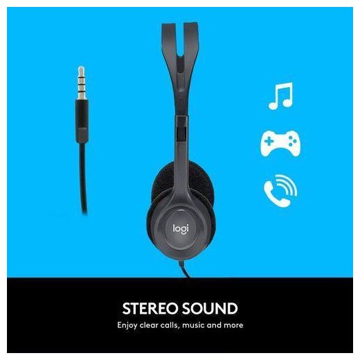 Logitech  H111 Stereo Headset - Black (3.5mm Jack) - image 3