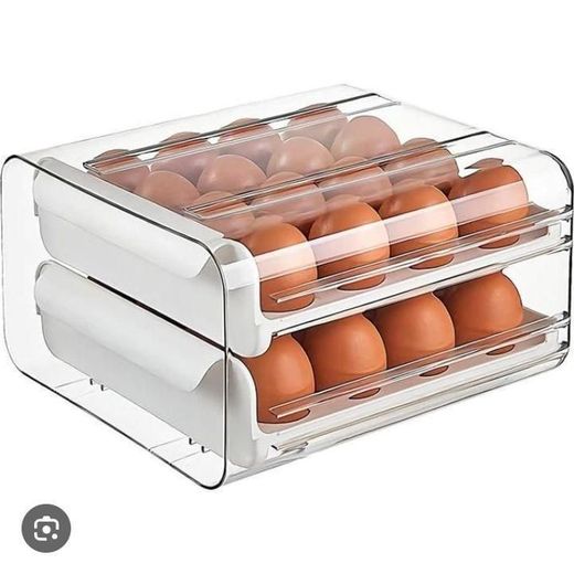 Generic Desk Organizers Plastic Chiller Anti-Drop Egg Storage Box Stackable Stand Fresh Kitchen Accessories-Keeping Fruit Egg Storage Container Eggs - image 3