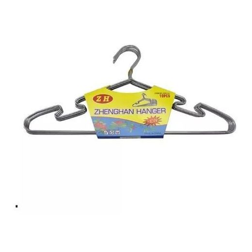 Generic 10-Piece Stainless Steel Wire Coat Hangers – Heavy-Duty Metal Clothes Hangers - image 4