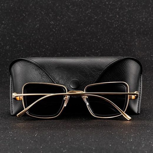 Fashion Sunglasses Glasses Men's Retro Thick-edge Metal Frame Trendy Sunglasses - image 4