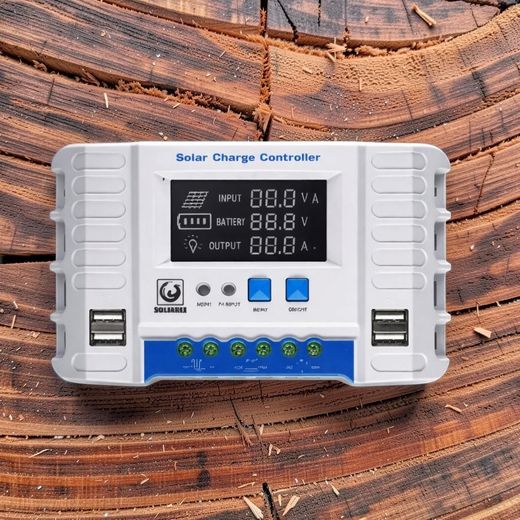 Space Saving Design 12V/24V 20A PWM Solar Charge Controller Dual USB