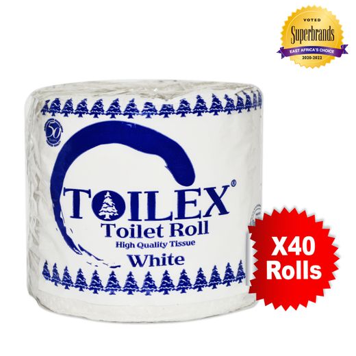 Toilex Toilet Paper White 40 Rolls Wrapped