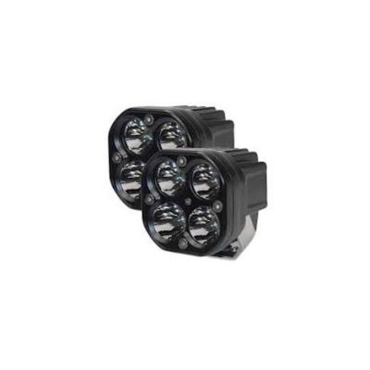 Generic Universal 4-Eyes Square LED Light – Powerful Vehicle Driving & Off-Road Auxiliary Lamp - image 3