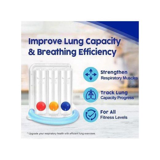 Generic Incentive Spirometer Three Spheres Br Lung Function Exercises 3 balls Lung Exerciser for Spirometry Breath Respirometer - image 2