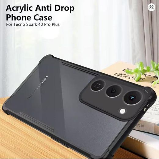 Tecno Spark 40 Pro Plus (+) Cover Shockproof Shell TPU+Acrylic Back Ultra Transparent and Clear Phone Case/ Cover - image 2