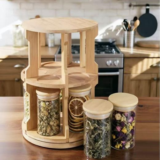 Generic Rotating bamboo storage rack - image 3