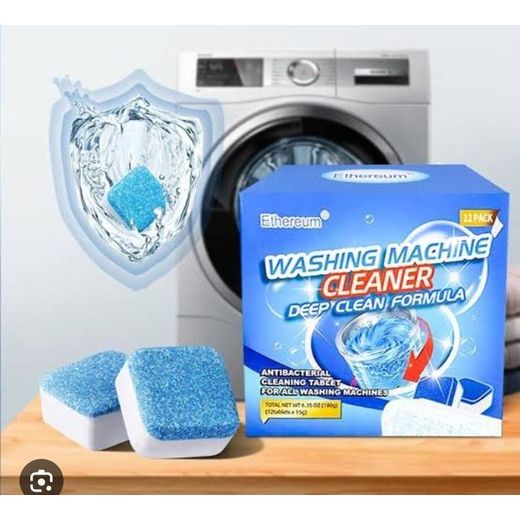 Generic Washing Machine Cleaner Tablets 12 Pack - Deep Cleaning Tablets for Front & Top Load, Works With HE Washers, Removes Residue, Odor & Pet Hair - 12 Month Supply of Washer Cleaner Descalers, Septic Safe - image 3