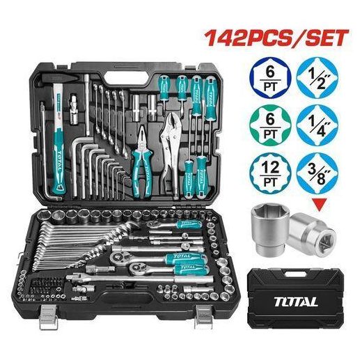 TOTAL THKTHP21426 142 Pcs combination tools set