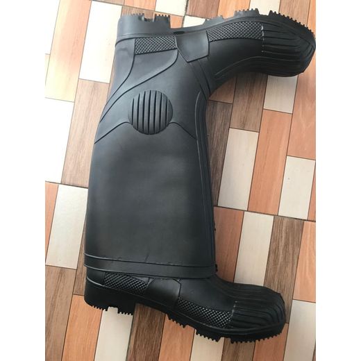 Fashion Black Rubber Gumboots - Unisex, EU Sizes 39-45, Durable & Comfortable for All Weather