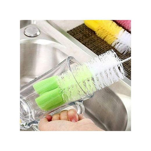 Generic Long Handle Flask & Bottle Cleaning Brush – Flexible Deep Scrubbing Wire Scrubber with Sponge Tip for Vacuum Flasks, Thermoses, Baby Bottles & Sports Water Jars - image 2