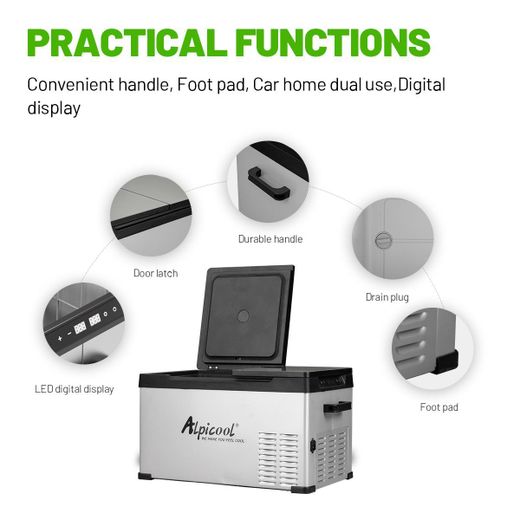Generic Alpicool CD55 Camping Fridge 12V/24V Electronic Compressor Car Fridge Car Home Dual Use Freezer Mini Portable Refrigerator - image 3