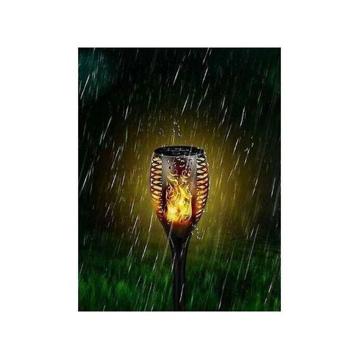 Generic Waterproof Solar Powered Flame Garden Automatic Sensor Light - image 3