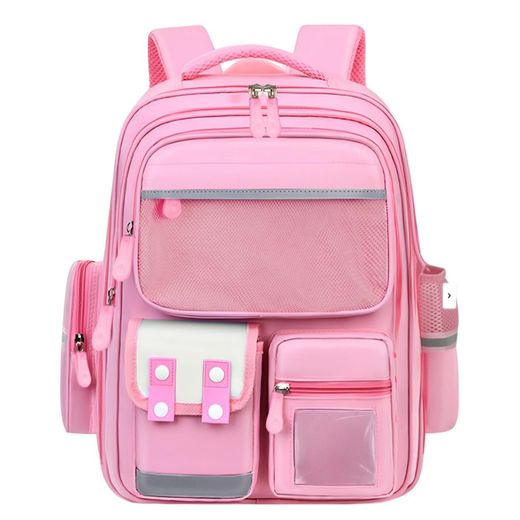 Fashion LUXURIOUS MEDIUM HIGH QUALITY MULTI-POCKET SCHOOL BAG/BACK PACK FOR KIDS - PINK