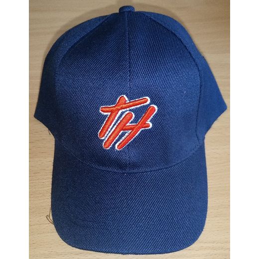 Men's Navy Blue Cotton Blend Baseball Cap - Adjustable Fit