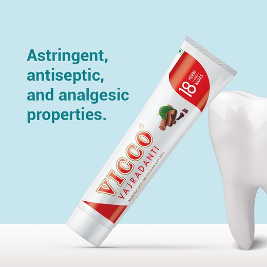 Vicco Vicco Vajradanti Herbal Toothpaste - 200g, Unisex, 18 Ayurvedic Herbs, Antibacterial, White - image 2