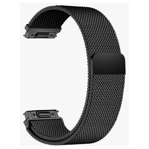 None 20mm Stainless Steel Magnetic Watch Band for Women Men, Push-Button Quick Release Metal Smart Watch Strap Mesh Milanese Loop Wristband Replacement Bracelet
