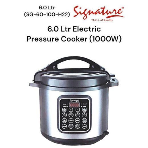 Signature Digital Multi-Cooker 6.0 Ltr Electric Pressure Cooker (1000W)