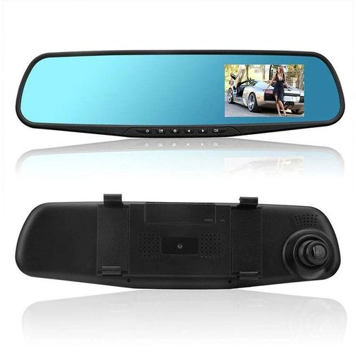 Generic Dual Lens Rear View Mirror Dash Camera 1080P Car DVR with Waterproof Rear Camera and G Sensor