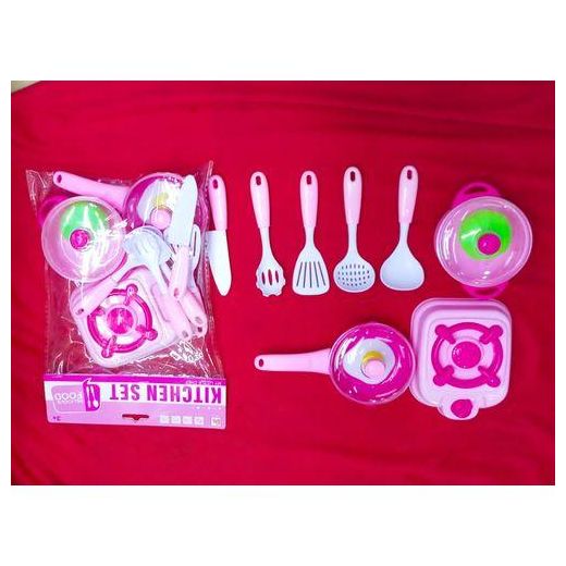 Generic PINK GIRLS KITCHEN SET FUN TOYS