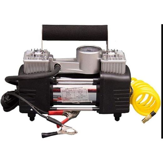 Generic Tire Inflator air Compressor- Heavy Duty Double Cylinders with Portable Bag- Car Accessories, Metal 12V Air Compressor Pump for Car, Truck, SUV Tires, bike, Dinghy, Air Bed - image 4