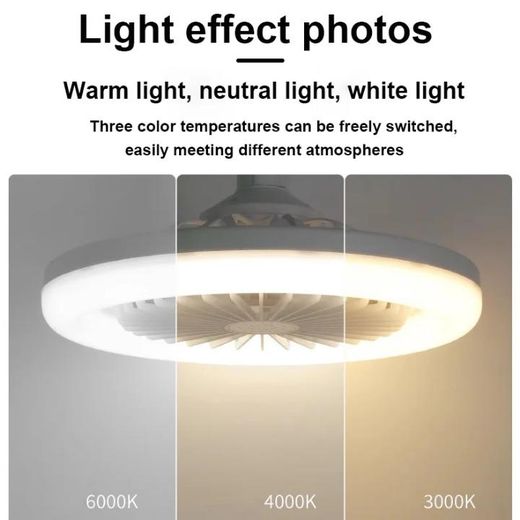 Generic Rotatable 2 in 1 ceiling fan with remote control lighting lamp converter base ceiling fan light - image 3