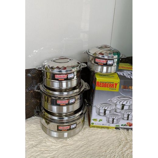 Redberry Set of 4 TallMax Hotpots - CAPACITIES -2000ml -3000ml -4000ml -5000ml