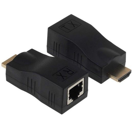 Generic HDMI To RJ45 Extender, HDMI Converter Repeater, 2 Pack HDMI Extender Transmitter And Receiver Network RJ45 Over Ethernet LAN Cat 5e / 6 / 6e, Support HDTV 1080P 3D