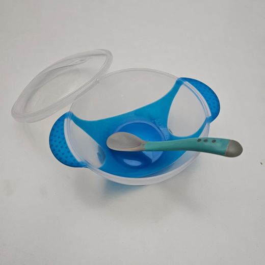 Generic Anti-Slip Baby Feeding Bowl with Heat-Sensitive Spoon – Safe, Suction Base Design for Easy Feeding - image 2