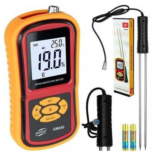 Benetech Corn,wheat,rice,bean,wheat Flour Tester Digital LCD Grain Moisture Meter Range:5-30% Hygrometer