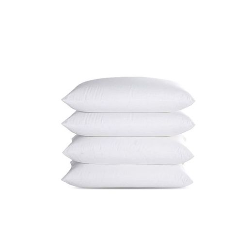 Generic Set of 4 White Fibre Bed Pillows - 48cm x 76cm, Washable, Comfortable