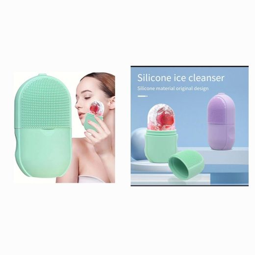 Generic 2 Pcs Ice Roller for Face Reusable, Perfect for Face Massage, Tighten and Tone Skin, Reduce Under Eye Puffiness and Wrinkles, with Cleansing Brush Gives Skin a Healthy Glow and Radiant Look
