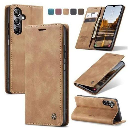 Caseme Brown For Samsung Galaxy A05S 4G Wallet Case,Soft PU Leather Flip Case