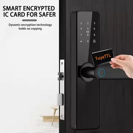 Generic Smart lock Smart home system Full Automatic Security Door lock Electric Keyless Digital Fingerprint combination smart lock - image 2