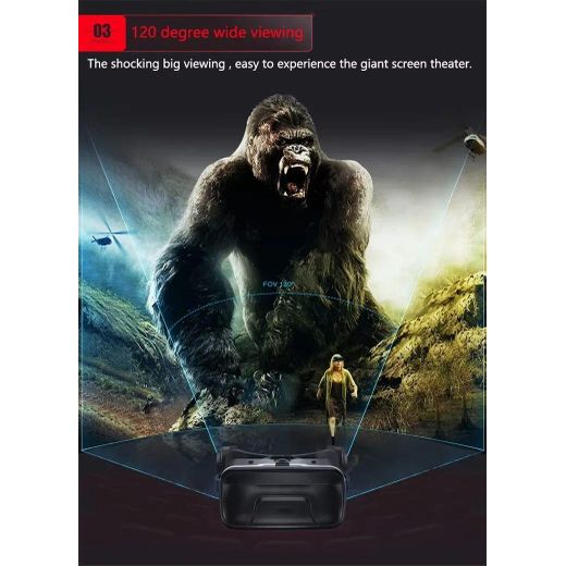 Generic Shinecon Virtual Reality 3D Glasses with High Definition Optics & Adjustable Pupil Distance for Smartphones - image 2