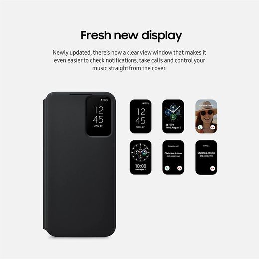 Generic SmartView Flip Case for Samsung S23 Plus - TPU + PC, Black - image 2