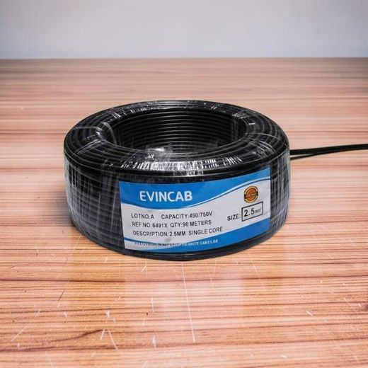 Evin 2.5mm Single Core Solid Heat Flame Resistant Flexible Durable Electrical Wiring Cable