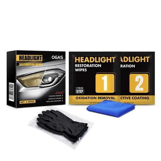Generic OGAS headlight refurbishing wet wipes set lampshade yellowing aging no grinding cleaning plating crystal protective repair