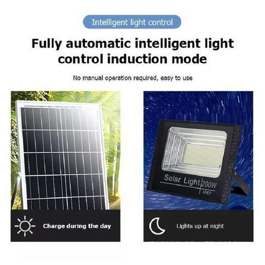 Solar Light 200W Outdoor IP67 Security Light SOLAR FLOOD LIGHT,"200W Outdoor Solar Flood Light with IP67 Waterproof Rating for Security and Durability" - image 2