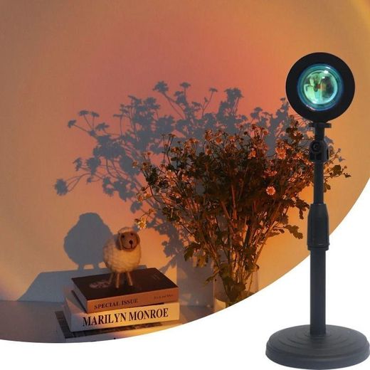 Generic USB Powered Sunset Projection Lamp Romantic Rainbow Light for Studio Photography