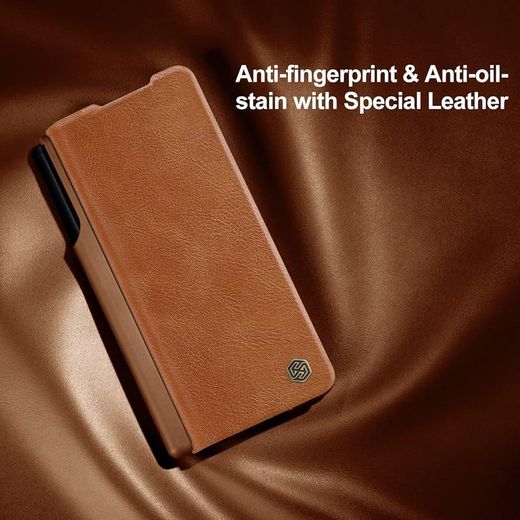 Nillikin  Qin Pro Leather Case for Samsung Galaxy Z Fold 4 Slide Camera Protection, Durable Shockproof Cover with Removable S- - image 2