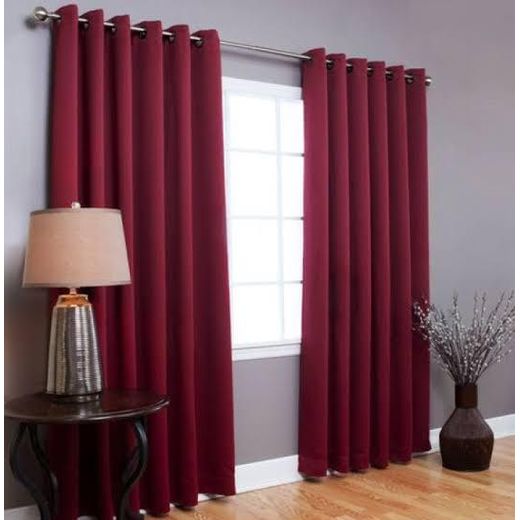 3 Piece Quality Plain Curtains with Sheer – Modern & Stylish Look