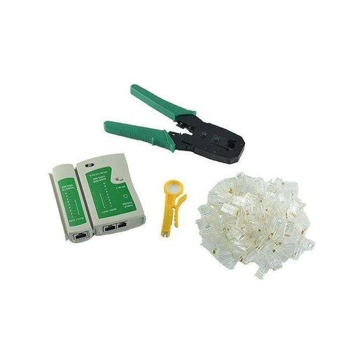 Crimping Tool +5 Rj45 Connectors + Network Cable Tester