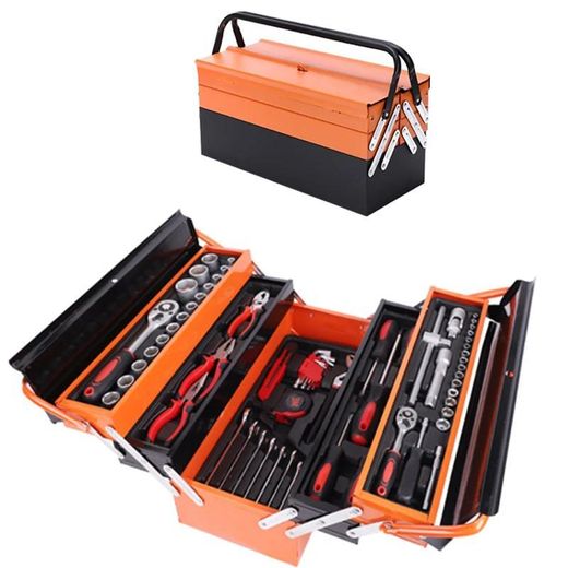 Generic 168pcs Hardware Tool Set With Handheld 5 Layer Metal Box for Home and Industrial Use - image 3
